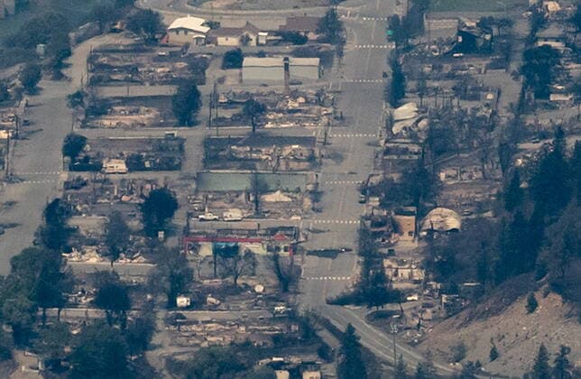 July 1, 2021, Lytton, BC, Canada: Structures destroyed by wildfire are seen in Lytton, B.C., on Thursday, July 1, 2021. Lytton Canada  - ZUMAc35_ 20210701_zaf_c35_225 Copyright: xDarrylxDyckx