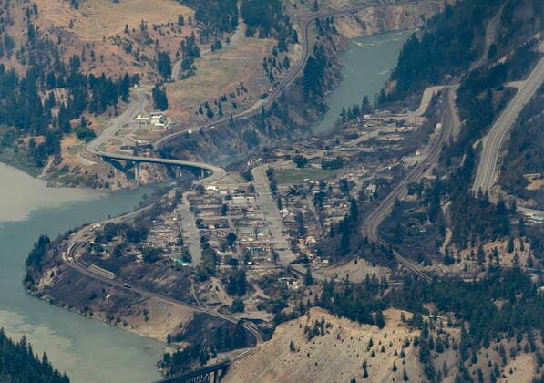 News Bilder des Tages July 1, 2021, Lytton, BC, Canada: Structures destroyed by wildfire are seen in Lytton, B.C., on Thursday, July 1, 2021. Lytton Canada  - ZUMAc35_ 20210701_zaf_c35_242 Copyright: xDarrylxDyckx