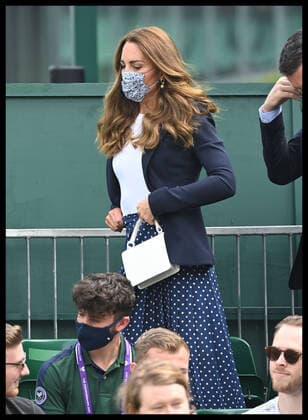 . 02 07 2021. London, United Kingdom. Kate Middleton, Duchess of Cambridge, on day five of the Wimbledon Tennis Championships in London.  xStephenxLockx xi-Imagesx IIM-22344-0014