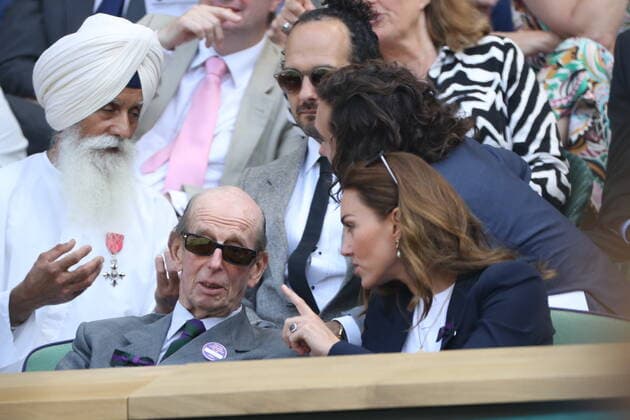 . 02 07 2021. London, United Kingdom. Kate Middleton, The Duchess of Cambridge, on day five of the Wimbledon Tennis Championships in London.  xStephenxLockx xi-Imagesx IIM-22344-0044