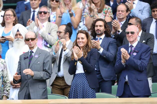 . 02 07 2021. London, United Kingdom. Kate Middleton, The Duchess of Cambridge, on day five of the Wimbledon Tennis Championships in London.  xStephenxLockx xi-Imagesx IIM-22344-0056