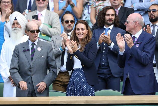 . 02 07 2021. London, United Kingdom. Kate Middleton, The Duchess of Cambridge, on day five of the Wimbledon Tennis Championships in London.  xStephenxLockx xi-Imagesx IIM-22344-0071