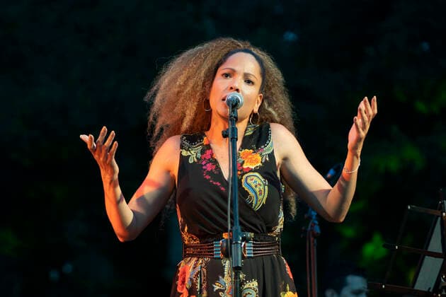 July 2, 2021, Madrid, Spain: Singer Ela Ruiz performs during the Ladies of Jazz & Soul of the Jazz Palacio Real 2021 festival at the Campo del Moro Gardens in Madrid. Madrid Spain - ZUMAs197 20210702_zaa_s197_187 Copyright: xAtilanoxGarciax