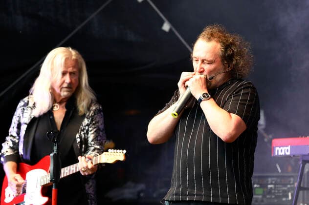 Bernd Römer and Martin Becker from Karat live as part of the Karat 45 Open Air Tour at the Kulturbrauerei Görlitz, 03 07 2021 Foto:xM.xWehnertx xFuturexImage
