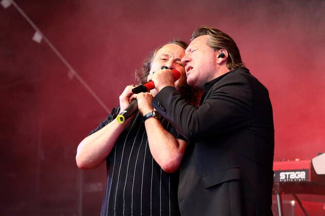 Martin Becker and Claudius Dreilich from Karat live as part of the Karat 45 Open Air Tour at the Kulturbrauerei Görlitz, 03 07 2021 Foto:xM.xWehnertx xFuturexImage