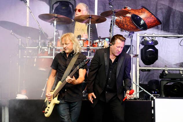 Christian Liebig, Michael Schwandt and Claudius Dreilich from Karat live as part of the Karat 45 Open Air Tour at the Kulturbrauerei Görlitz, 03 07 2021 Foto:xM.xWehnertx xFuturexImage