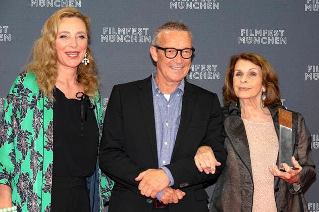 Diana Iljine, Michael Roll and Senta Berger at the presentation of the CineMerit Award to Senta Berger at the 38 Filmfest München 2021 at Gasteig Munich, 04 07 2021 Foto:xN.xKolinzx xFuturexImage