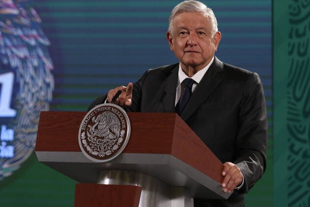 President Lopez Obrador Daily Briefing MEXICO CITY, MEXICO - JULY 5: Mexico™s President Andres Manuel Lopez Obrador joins to Mexican media during Daily briefing at National PalaceOn July 5, 2021 in Mexico City, Mexico. Copyright: xIsmaelxRosasx EYEPIXGROUP_IR_05072021_9966