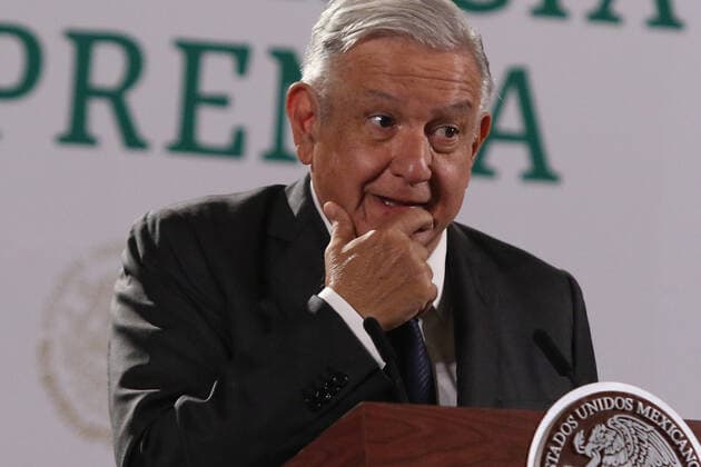 President Lopez Obrador Daily Briefing MEXICO CITY, MEXICO - JULY 5: Mexico™s President Andres Manuel Lopez Obrador joins to Mexican media during Daily briefing at National PalaceOn July 5, 2021 in Mexico City, Mexico. Copyright: xIsmaelxRosasx EYEPIXGROUP_IR_05072021_9969