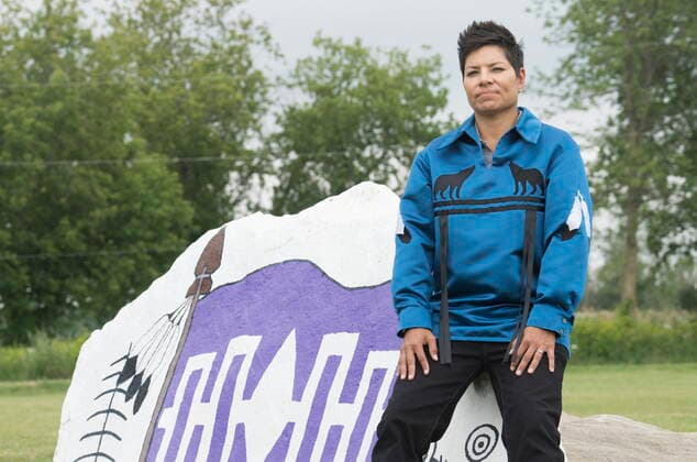 July 6, 2021, KAHNAWAKE, PQ, Canada: Kahnawake Grand Chief Kahsennenhawe Sky-Deer is seen in Kahnawake, Que. on Tuesday, July 6, 2021. KAHNAWAKE Canada  - ZUMAc35_ 20210706_zaf_c35_029 Copyright: xPaulxChiassonx