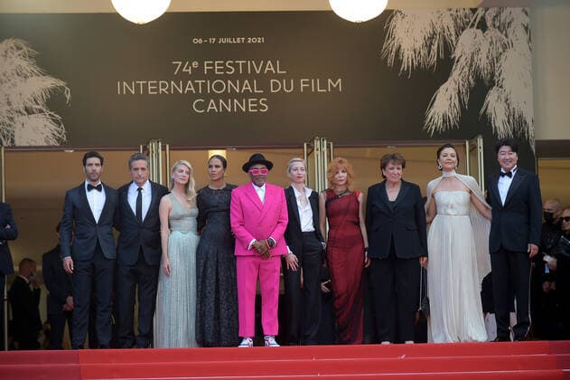 74th Cannes Film Festival 2021, Red Carpet film : ˜Annette™ and Opening ceremony. Pictured: Spike Lee, Melanie Laurent, Mylene Farmer, Jessica Hausner, Maggie Gyllenhaal, Mati Diop, Tahar Rahim, Song Kang-ho, Kleber Mendonca Filho  Copyright: xAlbertoxTerenghi Cannesx2021x xIx xCannesxpoolx