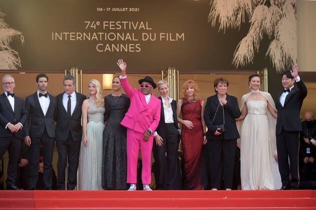 74th Cannes Film Festival 2021, Red Carpet film : ˜Annette™ and Opening ceremony. Pictured: Spike Lee, Melanie Laurent, Mylene Farmer, Jessica Hausner, Maggie Gyllenhaal, Mati Diop, Tahar Rahim, Song Kang-ho, Kleber Mendonca Filho  Copyright: xAlbertoxTerenghi Cannesx2021x xIx xCannesxpoolx