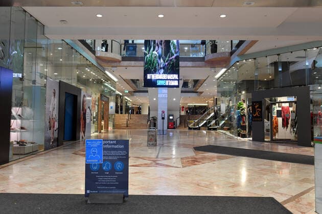 NSW CORONAVIRUS COVID19, A near empty shopping mall is seen in the central business district in Sydney, Wednesday, July 7, 2021. Media sources are reporting that the NSW government is to confirm the greater Sydney lockdown will be extended by a week as the state?s case numbers refuse to drop into the single digits. ( NO ARCHIVING, EDITORIAL USE ONLY, NO USE IN BOOKS WITHOUT CONSENT SYDNEY NSW AUSTRALIA  Copyright: xMICKxTSIKASx 20210707001555374703