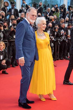 Dame Helen Mirren and husband Taylor Edwin Hackford attend the Annette screening and opening ceremony during the 74th annual Cannes Film Festival on July 06, 2021 in Cannes, France. Photo: Franck Boham imageSPACE MediaPunch Copyright: ximageSPACEx