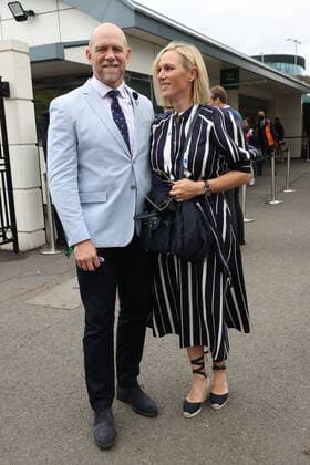 . 07 07 2021. London, United Kingdom. Mike and Zara Tindall arriving on day nine of the Wimbledon Tennis Championships in London.  xStephenxLockx xi-Imagesx IIM-22370-0015