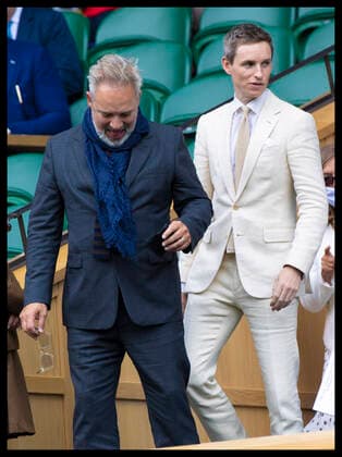 . 07 07 2021. London, United Kingdom. Sir Sam Mendes and Eddie Redmayne arriving in the royal Box on day nine of the Wimbledon Tennis Championships in London.  xStephenxLockx xi-Imagesx IIM-22370-0088
