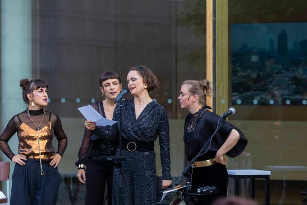 Synagogue Youkali, concert preview in the courtyard of the Dresden Synagogue, as part of the Dresden Open Air Kultursommer excerpts from the program, which will premiere on 15 July 20 clock 2 perfo