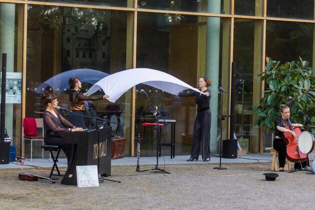 Synagogue Youkali, concert preview in the courtyard of the Dresden Synagogue, as part of the Dresden Open Air Kultursommer excerpts from the program, which will premiere on 15 July 20 clock 2 perfo