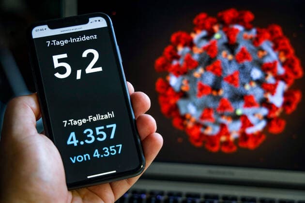 Coronavirus in Germany Covid 19 Dashboard of the Robert Koch Institute 08 07 2021 Robert Koch Institute 7 days Incidence 5.2 7 days Number of cases 4 357 COVID 19 Cases 3 733 519 Addition by 970 compared to previous day COVID 19 Deaths 91 141 Addition by 31 compared to previous day
