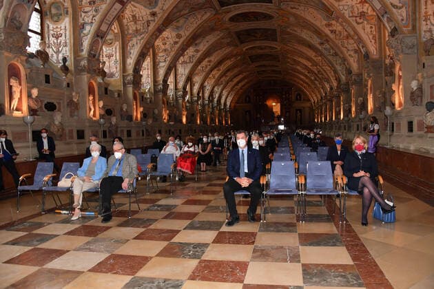 Overview Antiquarium Award of the Bavarian Order of Merit 2021 Honour, Award Antiquarium Residenz Munich 08 July 2021