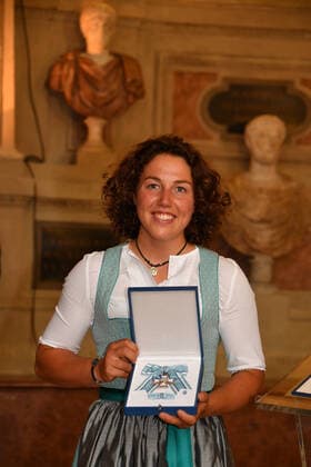 Laura Dahlmeier Award of the Bavarian Order of Merit 2021 Honour, Award Antiquarium Residenz Munich 08 July 2021