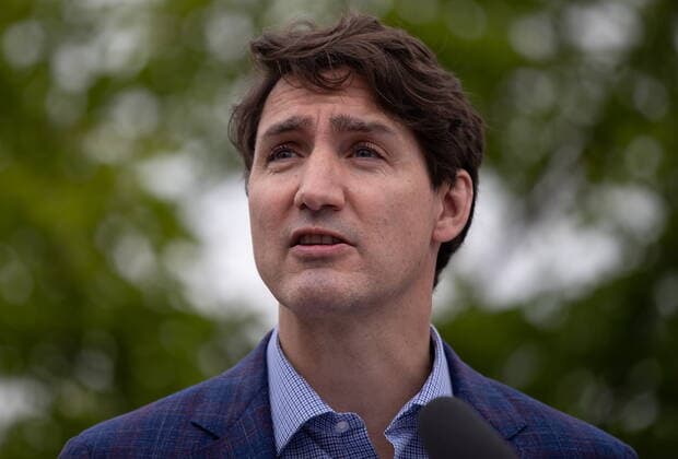 July 8, 2021, Coquitlam, BC, Canada: Prime Minister Justin Trudeau speaks during an announcement and news conference at Lafarge Lake Park, in Coquitlam, B.C., on Thursday, July 8, 2021. Coquitlam Canada  - ZUMAc35_ 20210708_zaf_c35_039 Copyright: xDarrylxDyckx