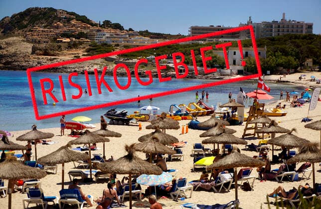 08 07 2021, Shock for the popular destination of the Germans, Mallorca Spain On the Balearic island rages meanwhile again the tourist life, but the incidence numbers are in Spain again at the rise, soon perhaps Spain is again classified as risk area Photo beach Ca