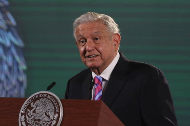 Mexico™s President Lopez Obrador At News Conference MEXICO CITY, MEXICO - JULY 8: Mexico™s President Andres Manuel Lopez Obrador gesticulates while offers a speech to media at National Palace on July 8, 2021 in Mexico City, Mexico. Copyright: xIsmaelxRosasx EYEPIXGROUP_IR_08072021_10240