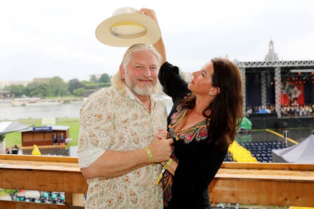 Frank Kessler with wife Doreen Kessler at the 15 Hope anniversary concert at the area of the Filmnächte am Königsufer Dresden Dresden, 07 08 2021 Foto:xM.xWehnertx xFuturexImage