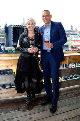 Linda Feller with husband Andreas Schmidt at the 15 Hope anniversary concert at the area of the Filmnächte am Königsufer Dresden Dresden, 07 08 2021 Foto:xM.xWehnertx xFuturexImage