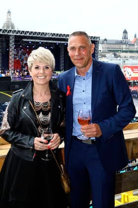 Linda Feller with husband Andreas Schmidt at the 15 Hope anniversary concert at the area of the Filmnächte am Königsufer Dresden Dresden, 07 08 2021 Foto:xM.xWehnertx xFuturexImage