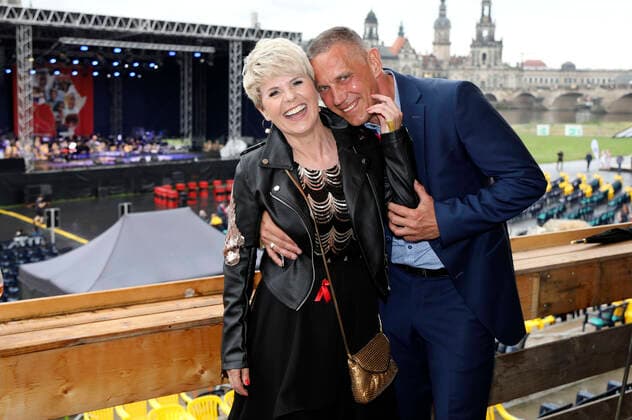 Linda Feller with husband Andreas Schmidt at the 15 Hope anniversary concert at the area of the Filmnächte am Königsufer Dresden Dresden, 07 08 2021 Foto:xM.xWehnertx xFuturexImage