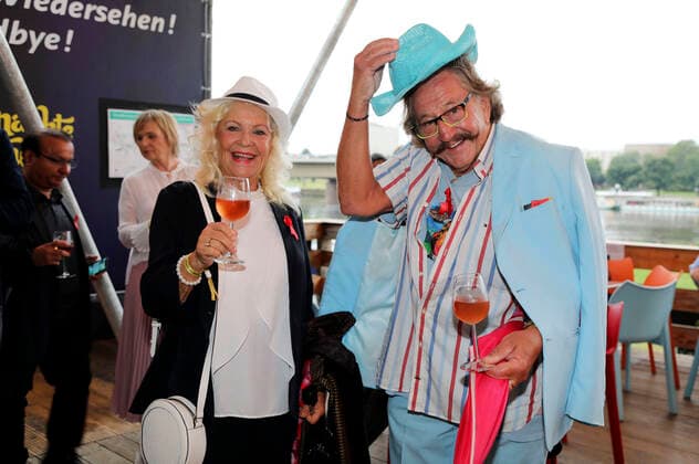 Dorit Gäbler and Karl Heinz Bellmann at the 15 Hope anniversary concert at the Filmnächte am Königsufer Dresden Dresden, 07 08 2021 Foto:xM.xWehnertx xFuturexImage