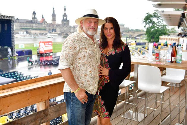 Frank Kessler and wife Doreen Kessler at the 15 Hope anniversary concert at the area of the Filmnächte am Königsufer Dresden Dresden, 07 08 2021 Foto:xM.xWehnertx xFuturexImage