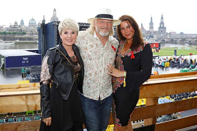 Linda Feller, Frank Kessler and Doreen Kessler at the 15 Hope anniversary concert at the area of the Filmnächte am Königsufer Dresden Dresden, 07 08 2021 Foto:xM.xWehnertx xFuturexImage