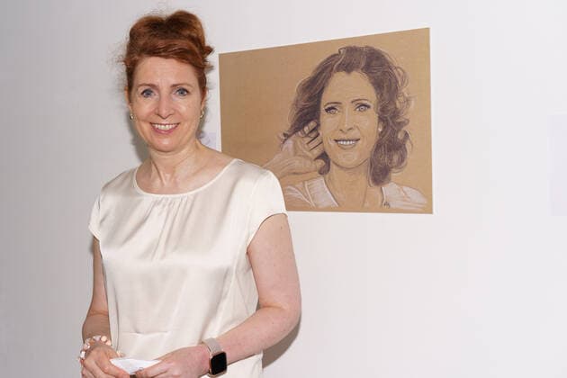 Emigration Museum Ballinstadt in Hamburg Opening of the new portrait exhibition of Hamburg personalities in cooperation with CARE Germany Monica Lierhaus,