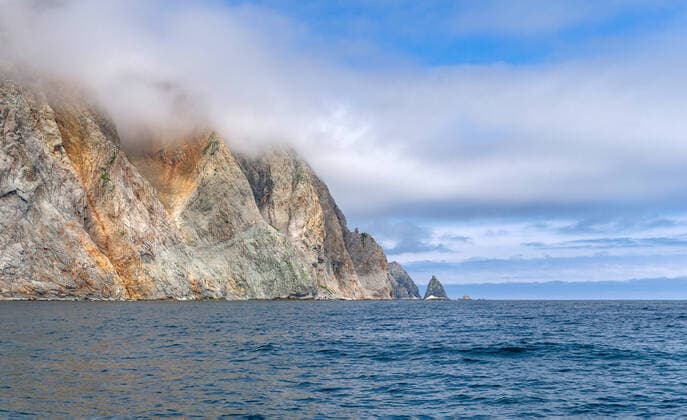 Creative Highlights World KAMCHATKA TERRITORY, RUSSIA â€“ JULY 3, 2021: A view of Cape Piramidny. Yelena Vereshchaka TASS  TS1079FB