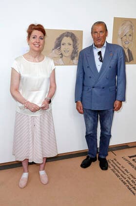 Monica Lierhaus and Dieter Bruhn Aale Dieter at the charity campaign for CARE Germany with a special exhibition of Hamburg personalities in the Ballinstadt Hamburg, 09 07 2021 Foto:xgbrcix xFuturexImage