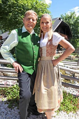 ORF Wenn die Musi spielt singer Eberhard Hertel and singer Stefanie Hertel at the artists meeting for the music open air Wenn die Musi spielt on 09 07 2021 at the festival area in Bad Kleinkirchheim 20210709BOS0029