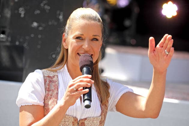 ORF Wenn die Musi spielt singer Stefanie Hertel at the artists meeting for the music open air Wenn die Musi spielt on 09 07 2021 at the festival area in Bad Kleinkirchheim 20210709BOS0002