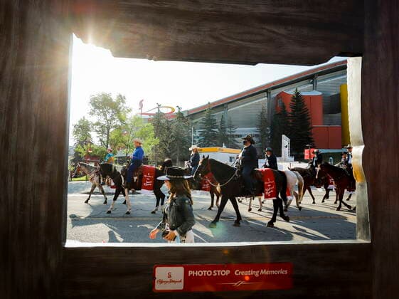 July 9, 2021, Calgary, ab, Canada: Alberta Premier Jason Kenney, left, and Calgary mayor Naheed Nenshi, centre right, ride in the Calgary Stampede parade in Calgary, Alta., Friday, July 9, 2021. Calgary Canada - ZUMAc35_ 20210709_zaf_c35_006 Copyright: xJeffxMcintoshx