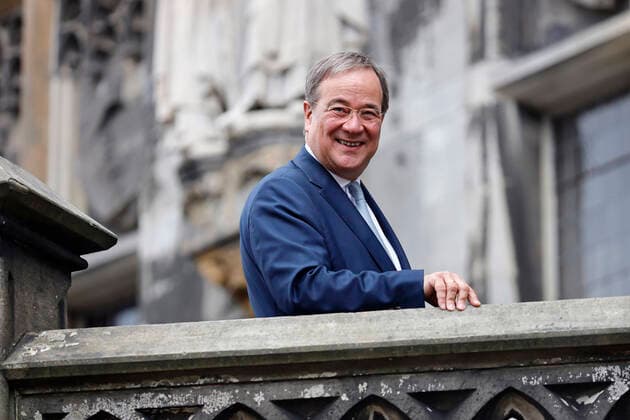 Armin Laschet at the renewal of the partnership declaration between the French region of Hauts de France and the state of North Rhine-Westphalia at the town hall in Aachen Aachen, 09 07 2021 Foto:xC.xHardtx xFuturexImage