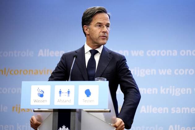 THE HAGUE Outgoing Prime Minister Mark Rutte during an extra press conference The cabinet is concerned about the sharp increase in the number of positive corona infections ANP PHIL NIJHUIS  Copyright: xHollandsexHoogtex xxANPx x433627995x