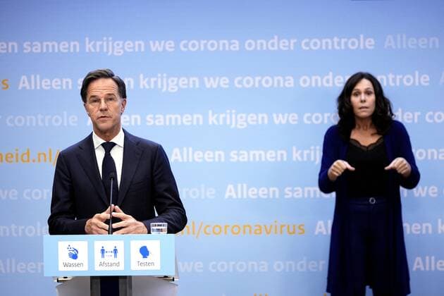 THE HAGUE Outgoing Prime Minister Mark Rutte during an extra press conference The cabinet is concerned about the sharp increase in the number of positive corona infections ANP PHIL NIJHUIS  Copyright: xHollandsexHoogtex xxANPx x433628507x