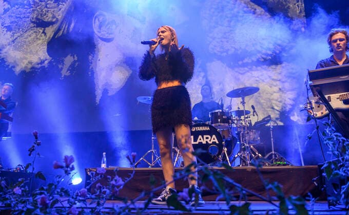 The Danish singer Clara plays for Havefest paa Plaenen in Tivoli on Friday 9 July 2021 Havefest replaces Fredagsrock, which has been canceled due to the Covid 19 Corona crisis, Copenhagen  Copyright: TorbenxChristensen TorbenxChristensenx CP102 spdk20210710-011235-L