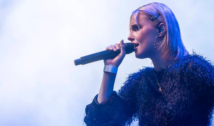 The Danish singer Clara plays for Havefest paa Plaenen in Tivoli on Friday 9 July 2021 Havefest replaces Fredagsrock, which has been canceled due to the Covid 19 Corona crisis, Copenhagen  Copyright: TorbenxChristensen TorbenxChristensenx CP102 spdk20210710-011239-L