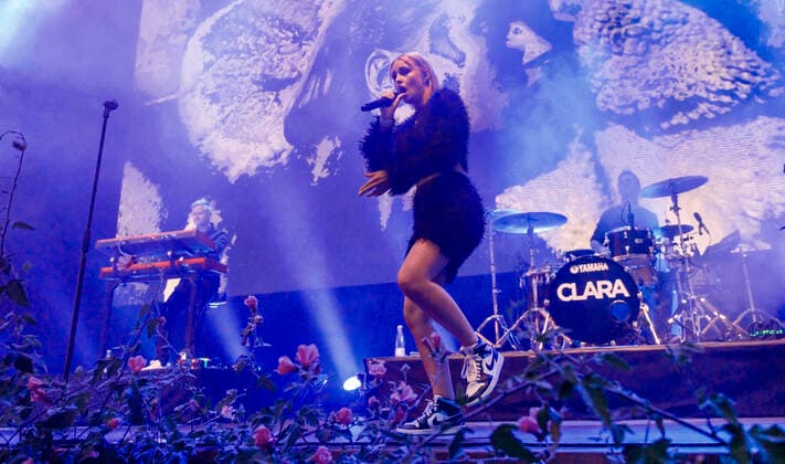 The Danish singer Clara plays for Havefest paa Plaenen in Tivoli on Friday 9 July 2021 Havefest replaces Fredagsrock, which has been canceled due to the Covid 19 Corona crisis, Copenhagen  Copyright: TorbenxChristensen TorbenxChristensenx CP102 spdk20210710-011251-L