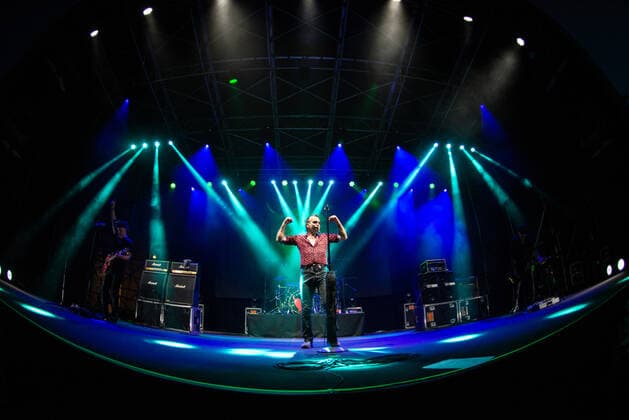 Italy: Piero Pelu 2021 The Italian rocker Piero Pelu performed last night at Marostica summer festival for his first gig after covid-19 pandemic. Italy Copyright: DenisxUlliana