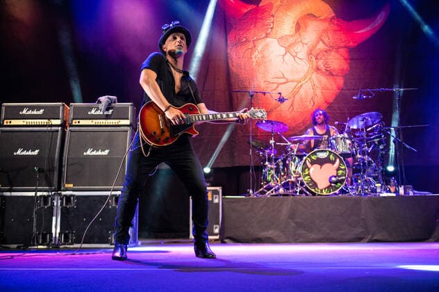 Italy: Piero Pelu 2021 The Italian rocker Piero Pelu performed last night at Marostica summer festival for his first gig after covid-19 pandemic. Italy Copyright: DenisxUlliana