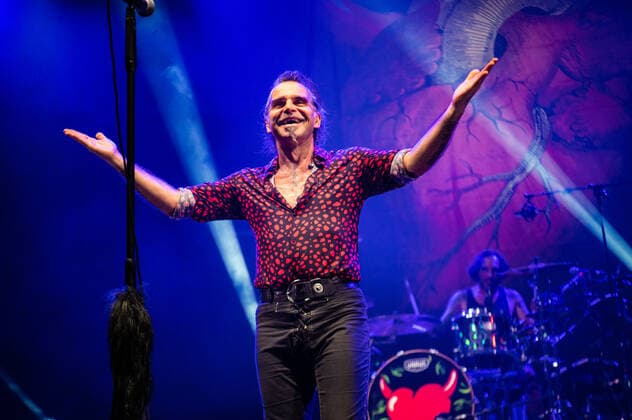 Italy: Piero Pelu 2021 The Italian rocker Piero Pelu performed last night at Marostica summer festival for his first gig after covid-19 pandemic. Italy Copyright: DenisxUlliana